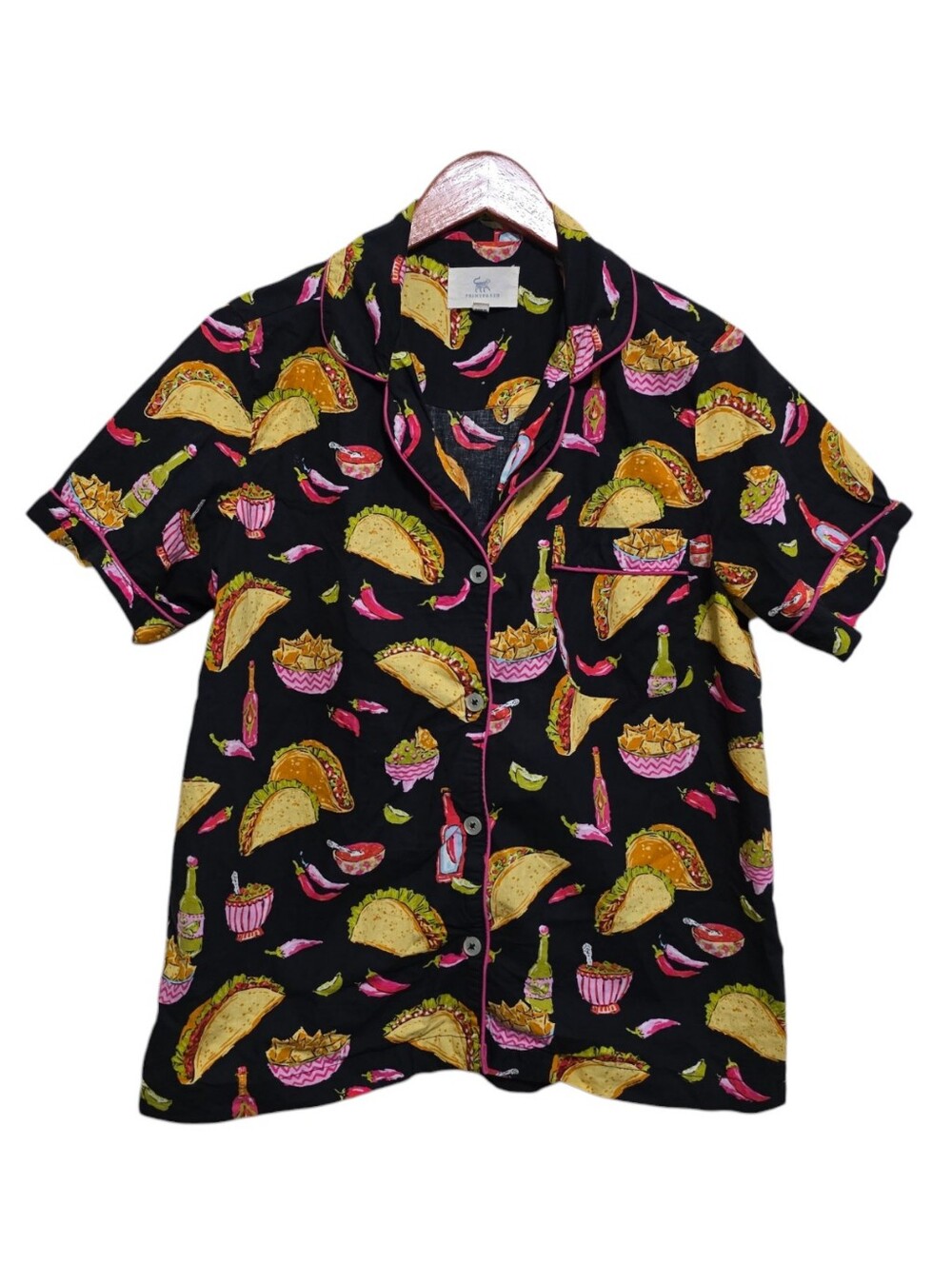 Printfresh Guac On Short Sleep Top in Black Size Small